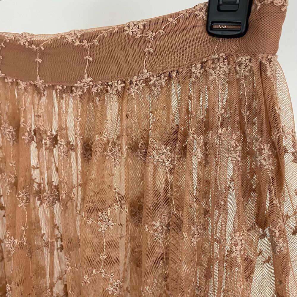 Free People Intimately Lace Connections Skirt - Copper - Size Small - Picture 6 of 10